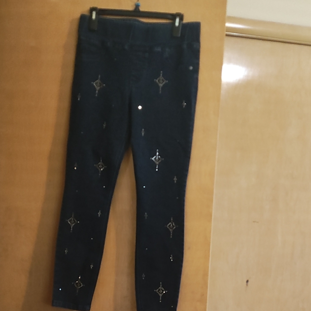 Embellished Stretch Black Jeans Size Medium by One World 🌎